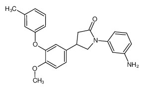 1-(3-aminophenyl)-4-(4-methoxy-3-(m-tolyloxy)phenyl)pyrrolidin-2-one_686713-30-4
