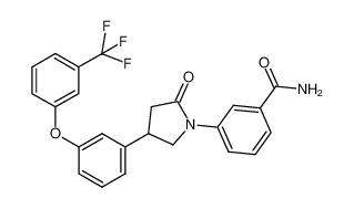 3-(2-oxo-4-(3-(3-(trifluoromethyl)phenoxy)phenyl)pyrrolidin-1-yl)benzamide_686713-96-2