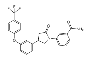 3-(2-oxo-4-(3-(4-(trifluoromethyl)phenoxy)phenyl)pyrrolidin-1-yl)benzamide_686714-03-4