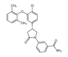(R)-3-(4-(4-chloro-3-(2,6-dimethylphenoxy)phenyl)-2-oxopyrrolidin-1-yl)benzamide_686714-31-8