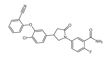 5-(4-(4-chloro-3-(2-cyanophenoxy)phenyl)-2-oxopyrrolidin-1-yl)-2-fluorobenzamide_686714-37-4