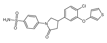 4-(4-(4-chloro-3-(thiophen-3-yloxy)phenyl)-2-oxopyrrolidin-1-yl)benzenesulfonamide_686714-58-9