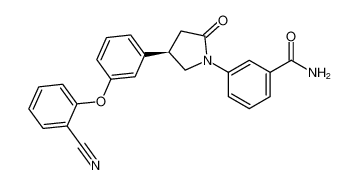 Benzamide, 3-[(4R)-4-[3-(2-cyanophenoxy)phenyl]-2-oxo-1-pyrrolidinyl]-_686716-99-4
