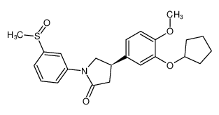 (4R)-4-(3-(cyclopentyloxy)-4-methoxyphenyl)-1-(3-(methylsulfinyl)phenyl)pyrrolidin-2-one_686717-09-9