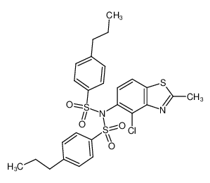N-(4-chloro-2-methylbenzothiazol-5-yl)-N-(4-propylphenylsulphonyl)-4-propylbenzenesulphonamide CAS:686746-74-7 manufacturer & supplier