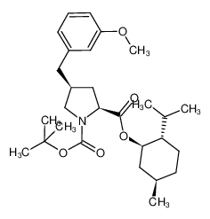 1-(tert-butyl) 2-((1R,2S,5R)-2-isopropyl-5-methylcyclohexyl) (2S,4S)-4-(3-methoxybenzyl)pyrrolidine-1,2-dicarboxylate_686766-78-9