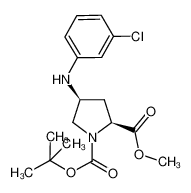 (2S,4S)-4-(3-chloro-phenylamino)-pyrrolidine-1,2-dicarboxylic acid 1-tert-butyl ester 2-methyl ester_686766-79-0