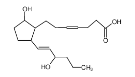 7-(2-hydroxy-5-((E)-3-hydroxyhex-1-en-1-yl)cyclopentyl)hept-4-enoic acid_68678-29-5
