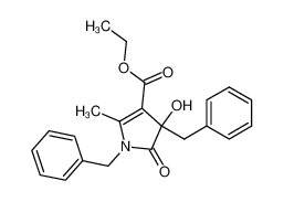1,4-dibenzyl-4-hydroxy-2-methyl-5-oxo-4,5-dihydro-pyrrole-3-carboxylic acid ethyl ester_68682-62-2