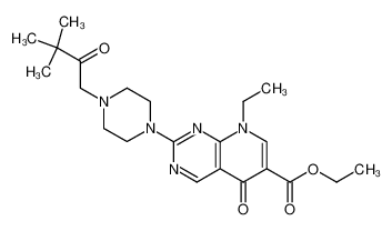 2-[4-(3,3-Dimethyl-2-oxo-butyl)-piperazin-1-yl]-8-ethyl-5-oxo-5,8-dihydro-pyrido[2,3-d]pyrimidine-6-carboxylic acid ethyl ester_68688-97-1