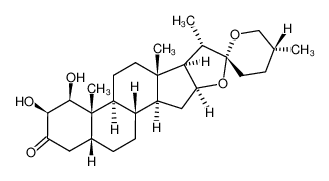 (25R)-1β,2β-dihydroxy-5β-spirostan-3-one_6870-82-2
