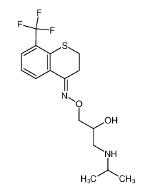 8-Trifluoromethyl-thiochroman-4-one O-(2-hydroxy-3-isopropylamino-propyl)-oxime_68717-73-7