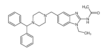 N-[5-(4-benzhydryl-piperazin-1-ylmethyl)-1-ethyl-1H-benzoimidazol-2-yl]-acetamide_68732-65-0