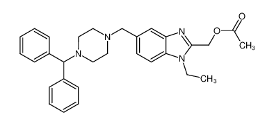 2-acetoxymethyl-5-(4-benzhydryl-piperazin-1-ylmethyl)-1-ethyl-1H-benzoimidazole_68732-69-4