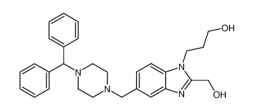 3-[5-(4-benzhydryl-piperazin-1-ylmethyl)-2-hydroxymethyl-benzoimidazol-1-yl]-propan-1-ol_68741-87-7