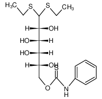Phenyl-thiocarbamic acid O-((2R,3S,4S,5R)-6,6-bis-ethylsulfanyl-2,3,4,5-tetrahydroxy-hexyl) ester_68747-98-8