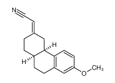 [(4aR,10aR)-7-Methoxy-1,4,4a,9,10,10a-hexahydro-2H-phenanthren-(3E)-ylidene]-acetonitrile_68752-10-3