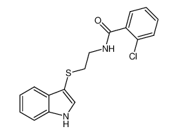 N-(2-((1H-indol-3-yl)thio)ethyl)-2-chlorobenzamide_687571-40-0
