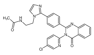 N-(2-(2-(4-(3-(5-chloropyridin-2-yl)-4-oxo-3,4-dihydroquinazolin-2-yl)phenyl)-1H-imidazol-1-yl)ethyl)acetamide_687639-78-7