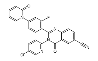 3-(5-chloropyridin-2-yl)-2-(2-fluoro-4-(2-oxopyridin-1(2H)-yl)phenyl)-4-oxo-3,4-dihydroquinazoline-6-carbonitrile_687640-42-2
