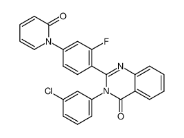 3-(3-chlorophenyl)-2-(2-fluoro-4-(2-oxopyridin-1(2H)-yl)phenyl)quinazolin-4(3H)-one_687640-45-5