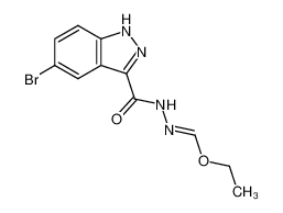 5-bromo-1(2)H-indazole-3-carboxylic acid ethoxymethylene-hydrazide_68767-62-4