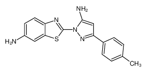 2-(5-amino-3-p-tolyl-pyrazol-1-yl)-benzothiazol-6-ylamine_68775-30-4