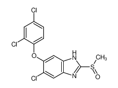 5-chloro-6-(2,4-dichloro-phenoxy)-2-methanesulfinyl-1(3)H-benzoimidazole_68786-58-3