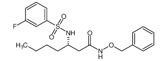 (S)-N-(benzyloxy)-3-((3-fluorophenyl)sulfonamido)heptanamide_688003-47-6