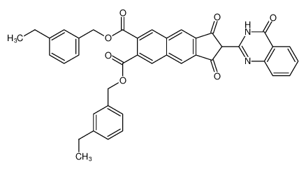 bis(3-ethylbenzyl) 1,3-dioxo-2-(4-oxo-3,4-dihydroquinazolin-2-yl)-2,3-dihydro-1H-cyclopenta[b]naphthalene-6,7-dicarboxylate_688006-78-2