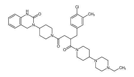 2-(4-chloro-3-methylbenzyl)-1-(4-(4-ethylpiperazin-1-yl)piperidin-1-yl)-4-(4-(2-oxo-1,4-dihydroquinazolin-3(2H)-yl)piperidin-1-yl)butane-1,4-dione_688019-60-5