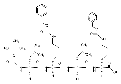 (S)-6-Benzyloxycarbonylamino-2-{(S)-2-[(S)-6-benzyloxycarbonylamino-2-((S)-2-tert-butoxycarbonylamino-4-methyl-pentanoylamino)-hexanoylamino]-4-methyl-pentanoylamino}-hexanoic acid_68802-99-3