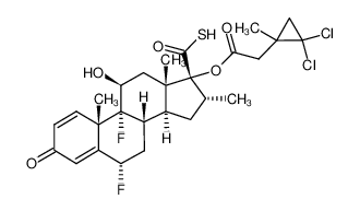 17α-[(2,2-dichloro-1-methylcyclopropyl)methylcarbonyl]oxy-6α,9α-difluoro-11β-hydroxy-16α-methyl-3-oxo-androsta-1,4-diene-17β-carbothioic acid_688032-41-9
