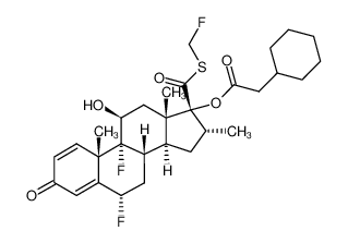 17α-(cyclohexylmethylcarbonyl)oxy-6α,9α-difluoro-11β-hydroxy-16α-methyl-3-oxo-androsta-1,4-diene-17β-carbothioic acid S-fluoromethyl ester_688032-49-7