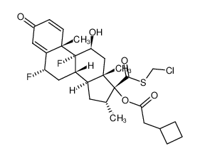 17α-(cyclobutylmethylcarbonyl)oxy-6α,9α-difluoro-11β-hydroxy-16α-methyl-3-oxo-androsta-1,4-diene-17β-carbothioic acid S-chloromethyl ester_688032-58-8