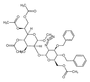 methyl (6-O-acetyl-2-azido-3,4-di-O-benzyl-2-deoxy-α-D-glucopyranosyl)-(1-)2)-4,6,7-tri-O-acetyl-L-glycero-α-D-manno-heptopyranoside_688044-83-9