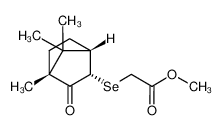 ((1S,2S,4R)-4,7,7-Trimethyl-3-oxo-bicyclo[2.2.1]hept-2-ylselanyl)-acetic acid methyl ester_688048-71-7