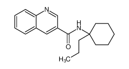 3-Quinolinecarboxamide, N-(1-propylcyclohexyl)-_688063-15-2