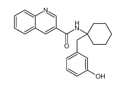 3-Quinolinecarboxamide, N-[1-[(3-hydroxyphenyl)methyl]cyclohexyl]-_688063-27-6