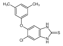 5-chloro-6-(3,5-dimethyl-phenoxy)-1,3-dihydro-benzoimidazole-2-thione_68828-66-0