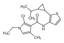 2-chloro-1-ethyl-N-(2-(2-isopropylcyclopropyl)thiophen-3-yl)-4-methyl-1H-pyrrole-3-carboxamide_688322-54-5
