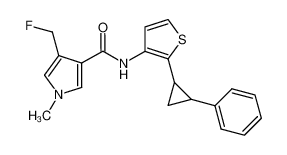 4-(fluoromethyl)-1-methyl-N-(2-(2-phenylcyclopropyl)thiophen-3-yl)-1H-pyrrole-3-carboxamide_688323-07-1