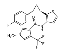 rel-N-(2-((1R,2R)-2-(4-fluorophenyl)cyclopropyl)thiophen-3-yl)-1-methyl-4-(trifluoromethyl)-1H-pyrrole-3-carboxamide_688328-23-6