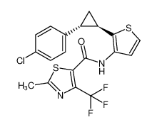 rel-N-(2-((1R,2R)-2-(4-chlorophenyl)cyclopropyl)thiophen-3-yl)-2-methyl-4-(trifluoromethyl)thiazole-5-carboxamide CAS:688328-28-1 manufacturer & supplier