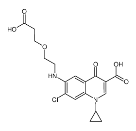 6-{2-[(2-carboxyethyl)oxy]ethylamino}-7-chloro-1-cyclopropyl-1,4-dihydro-4-oxo-3-quinolinecarboxylic acid_688329-65-9