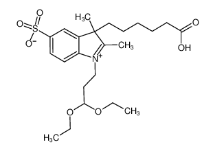 6-[1-(3,3-diethoxypropyl)-2,3-dimethyl-5-sulfo-3-hydroindole-3 yl]hexanoic acid_688339-38-0