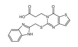 3-(2-(((1H-benzo[d]imidazol-2-yl)methyl)thio)-4-oxothieno[3,2-d]pyrimidin-3(4H)-yl)propanoic acid_688346-40-9