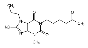 1H-Purine-2,6-dione, 3,7-dihydro-3,8-dimethyl-1-(5-oxohexyl)-7-propyl-_688348-23-4