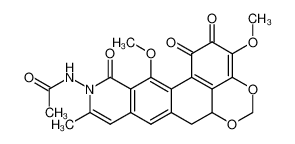 11-acetylamino-3,13-dimethoxy-10-methyl-6a,11-dihydro-7H-[1,3]dioxino[4',5',6':4,5]naphtho[2,1-g]isoquinoline-1,2,12-trione_68835-39-2