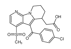 2-(5-(4-chlorobenzoyl)-4-(methylsulfonyl)-6,7,8,9-tetrahydropyrido[3,2-b]indolizin-6-yl)acetic acid_688356-91-4